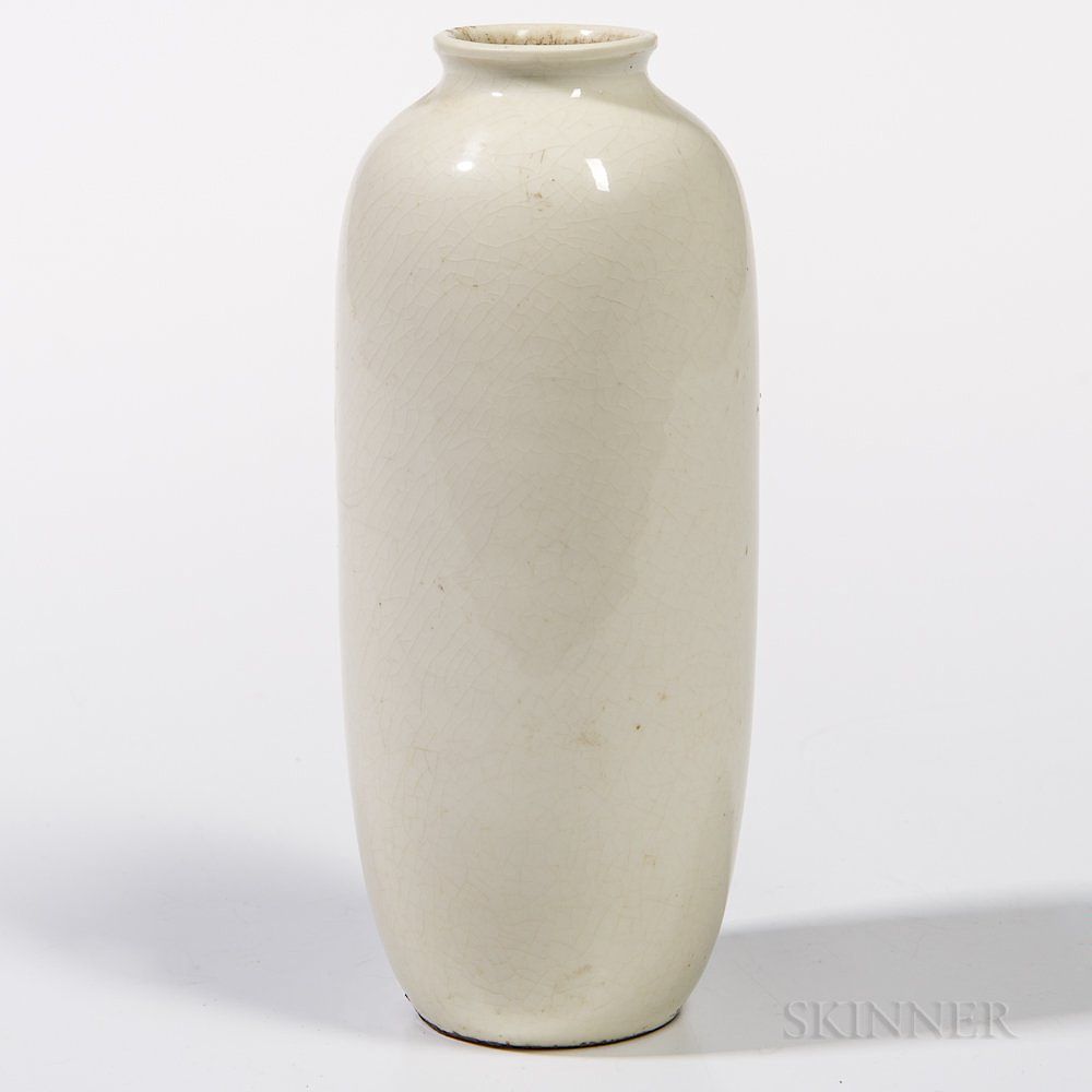 Appraisal: Blanc-de-Chine Vase Blanc-de-Chine Vase China th century slightly tapered body