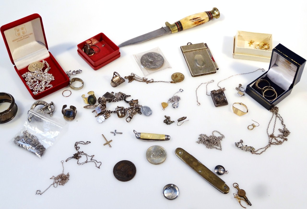 Appraisal: Various jewellery effects collectors coins etc to include a letter