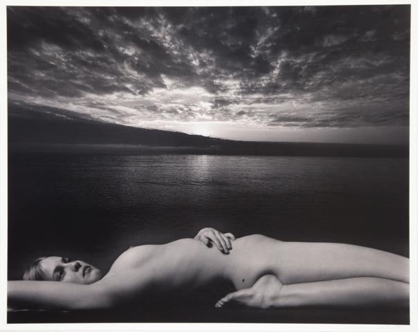 Appraisal: UELSMANN JERRY b Nude and sky Gelatin silver print x