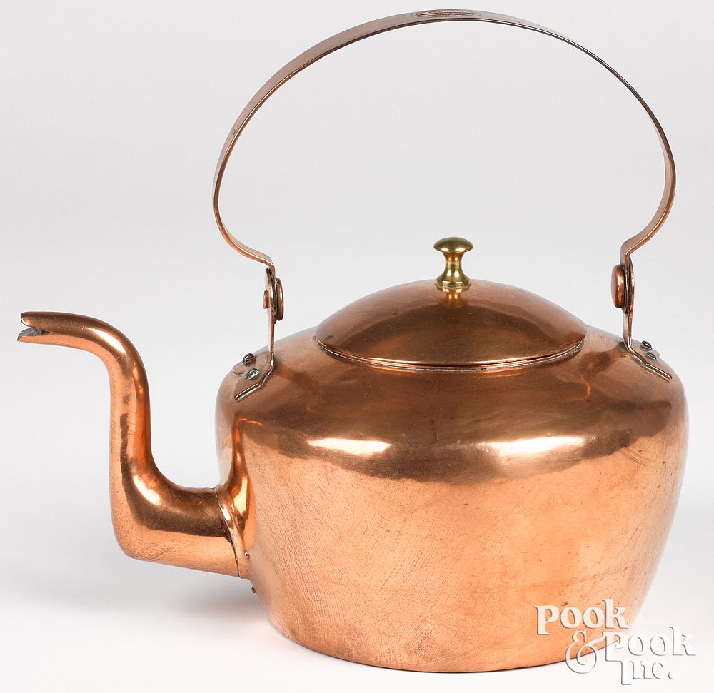 Appraisal: Philadelphia copper kettle th c Philadelphia copper kettle th c