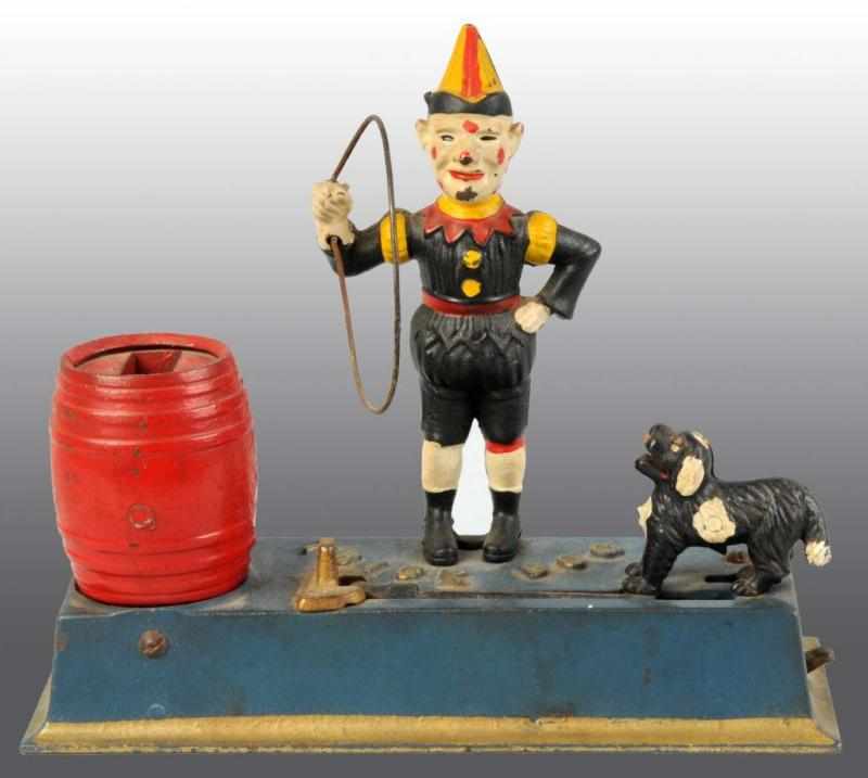 Appraisal: Cast Iron Trick Dog Mechanical Bank Description Manufactured by Hubley