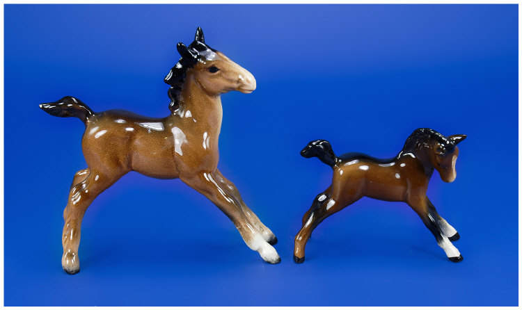 Appraisal: Beswick Animal Figures Large Foal Stretched First Version Light Brown