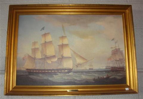 Appraisal: THE MEDINA OFF DOVER Frint x in Framed Provenance ANTIQUE