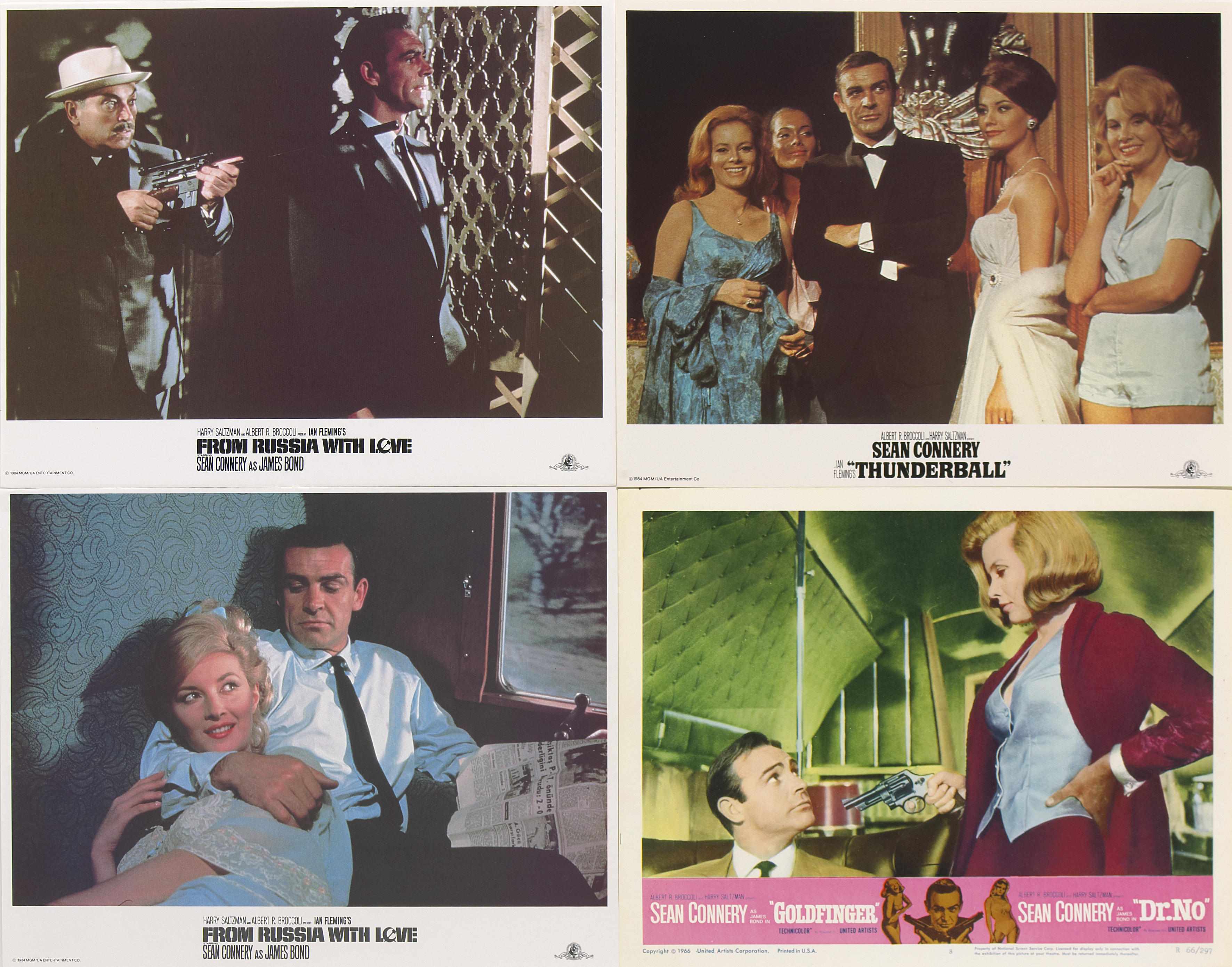 Appraisal: James Bond lobby cards - A group of lobby cards