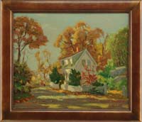 Appraisal: JOE RIMINI American th Century ROCKPORT STREET SCENE Oil on