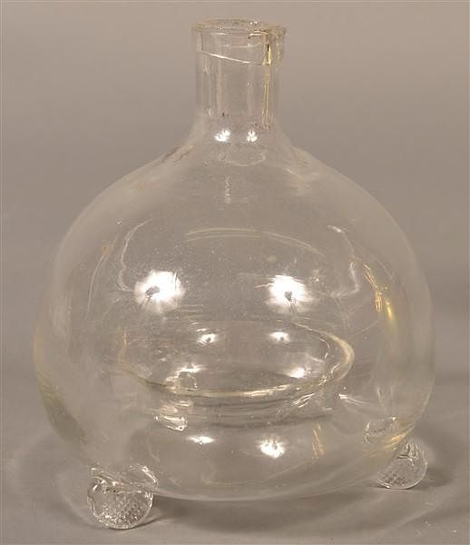 Appraisal: th Century Blown Colorless Glass Fly Catcher th Century Blown