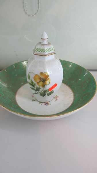 Appraisal: MINTON CHINA BOWL AND SPODE LIDDED JAR