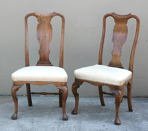 Appraisal: Two George II walnut side chairs and two later examples