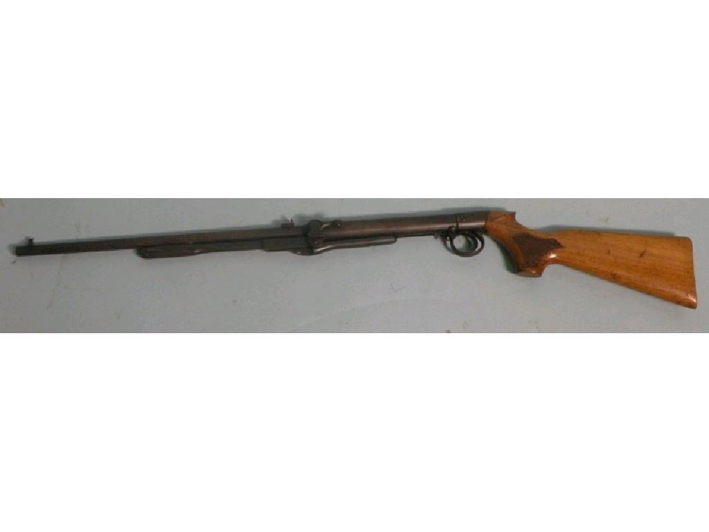 Appraisal: A BSA model D air rifle with walnut stock cm