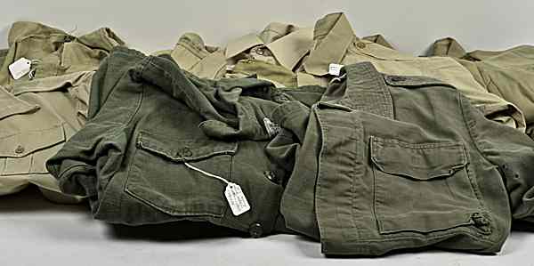 Appraisal: Assorted Military Shirts Lot of Thirteen Lot includes one s