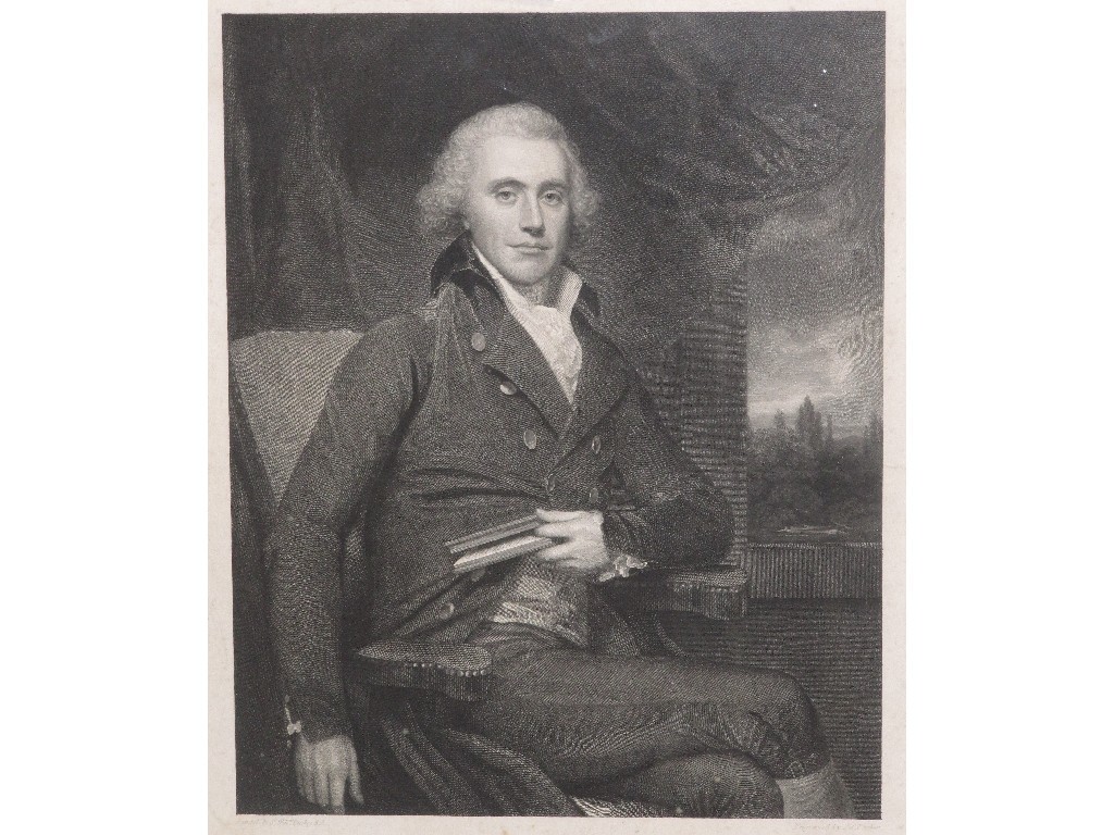 Appraisal: JAMES PARKER Engraving 'The Rt Honourable Henry Addington'