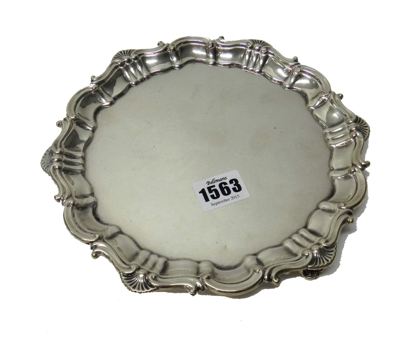 Appraisal: A late Victorian shaped circular silver salver with a shell