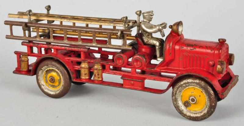 Appraisal: Cast Iron Hubley No Hook Ladder Fire Truck Description American