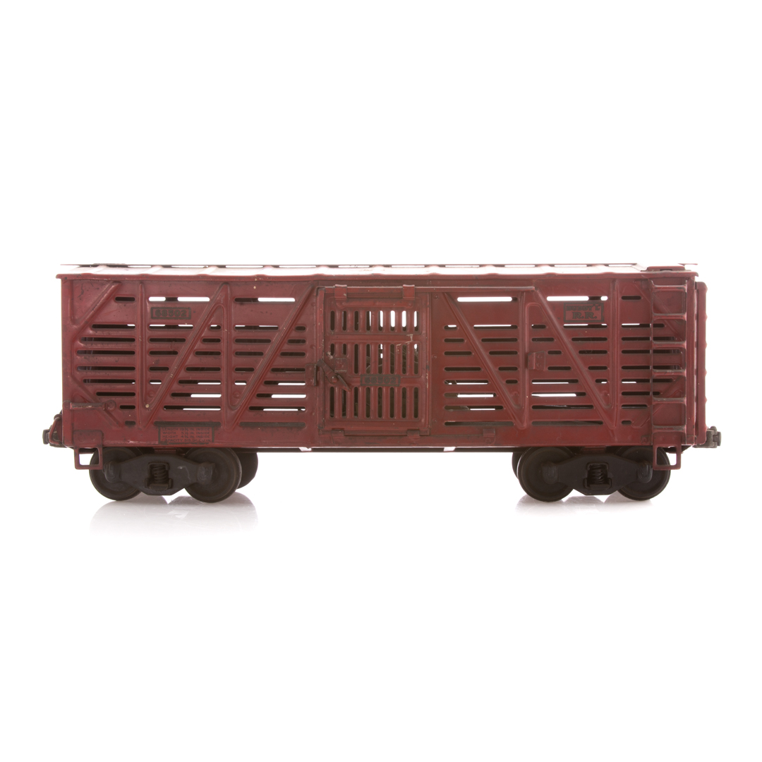 Appraisal: Buddy L pressed steel outdoor railroad cattle car circa s