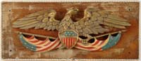 Appraisal: CARVED AND PAINTED WOOD EAGLE PLAQUE BY CAPTAIN ED MOORE