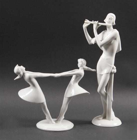 Appraisal: Rosenthal porcelain figure of the Pied Piper and similar figural