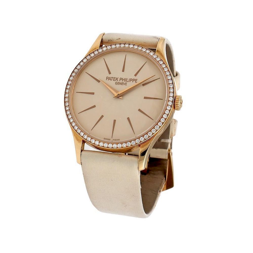 Appraisal: K Rose Gold Patek Philippe Calatrava R with Diamonds K