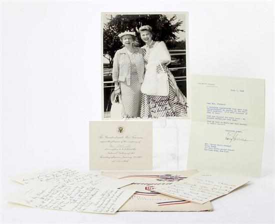 Appraisal: Bess Harry Truman White House correspondence and memorabilia circa -