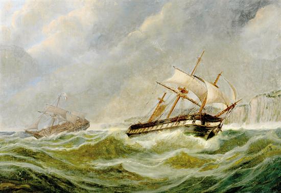 Appraisal: Continental school early th century ROUGH SEAS oil on board