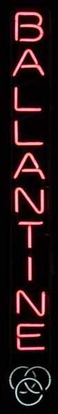 Appraisal: Ballantine Vertical -R Neon Sign Description s P Ballantine Sons