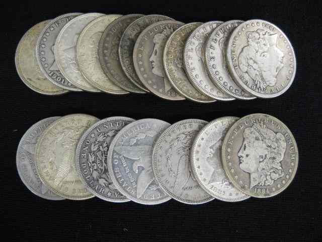 Appraisal: Morgan Silver Dollars to mixed circulated