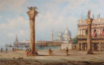 Appraisal: William Meadows fl - St Mark's Steps Venice Grand Canal