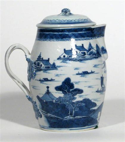 Appraisal: Chinese export porcelain Nanking covered cider jar th century Of