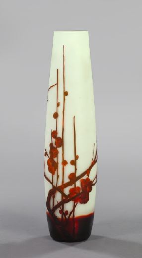 Appraisal: Attractive French Cameo Glass Vase of swelled cylindrical form in