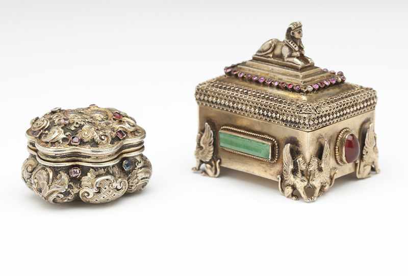 Appraisal: Each set with colored stones the first Egyptian - standard