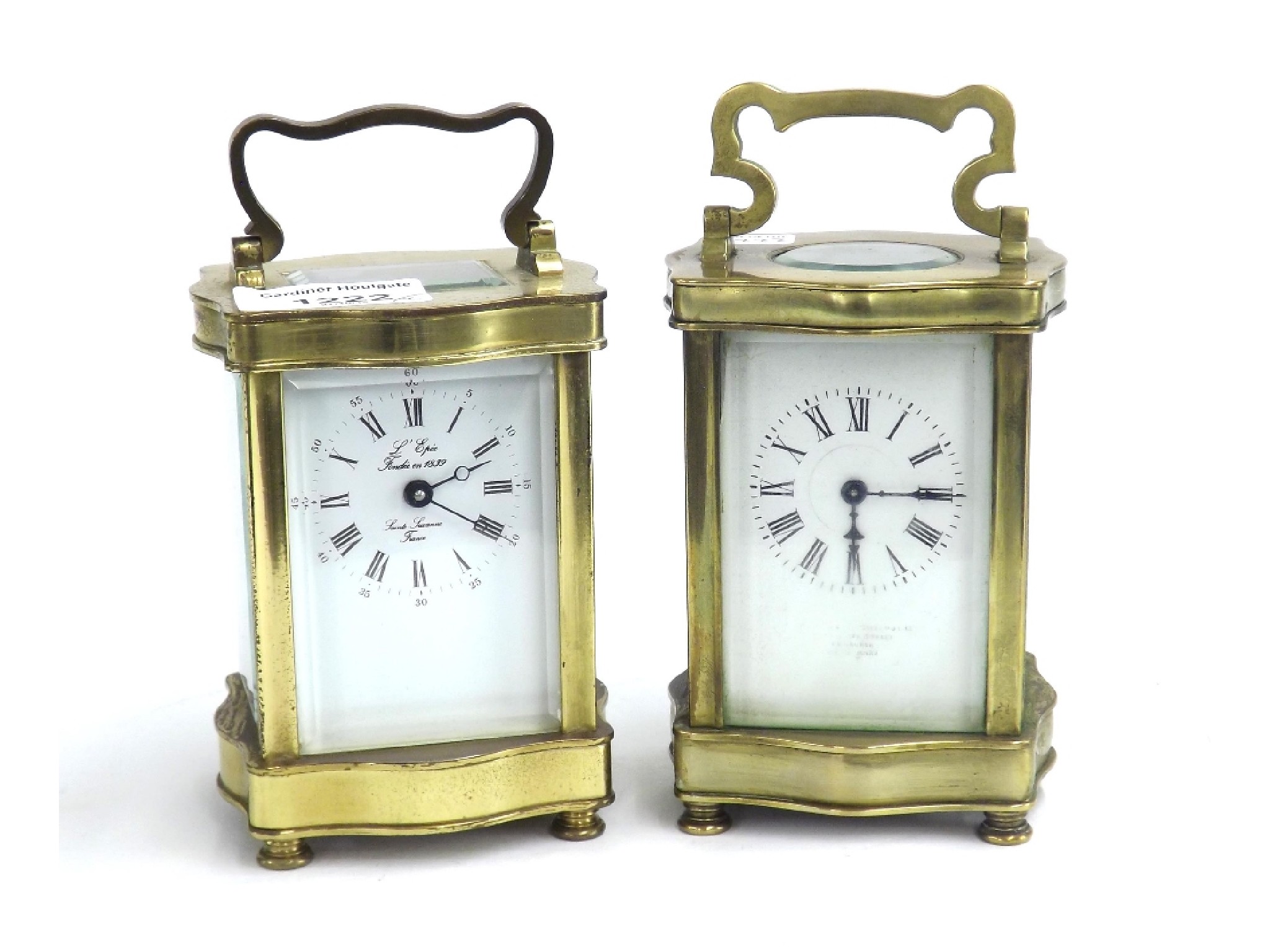 Appraisal: Contemporary French carriage clock timepiece signed L'Epee within a Douchine