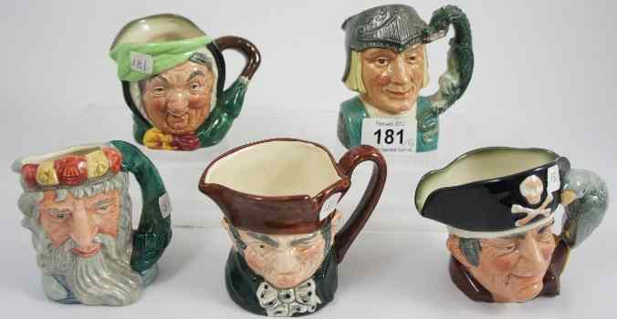 Appraisal: Royal Doulton Small Character Jugs St George D Sairey Gamp