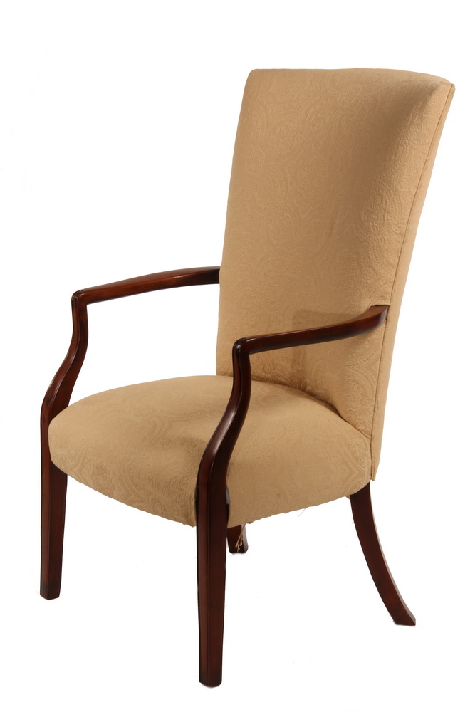 Appraisal: HEPPLEWHITE MAHOGANY LOLLING CHAIR - Period Mahogany Frame Armchair with