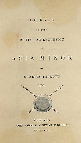 Appraisal: FELLOWS CHARLES A Journal Written During an Excursion in Asia