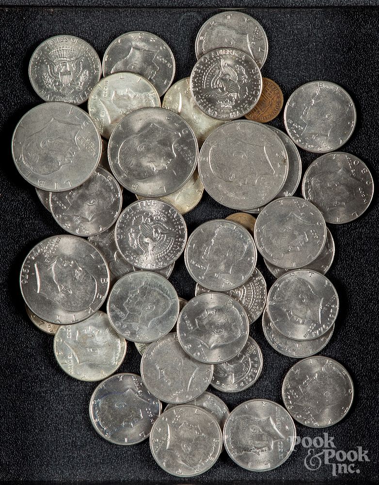 Appraisal: US coins US coins to include seven Eisenhower silver dollars