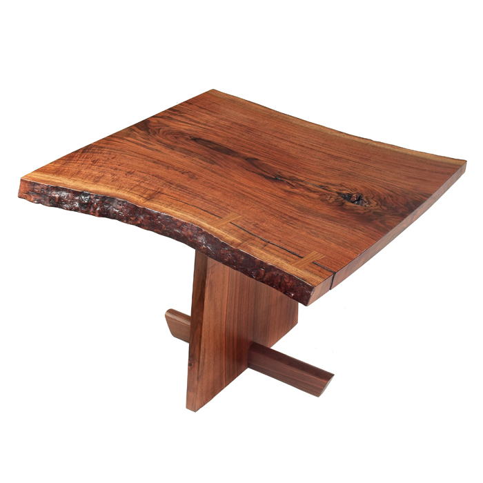 Appraisal: Mira Nakashima Minguren breakfast or game table thick and highly