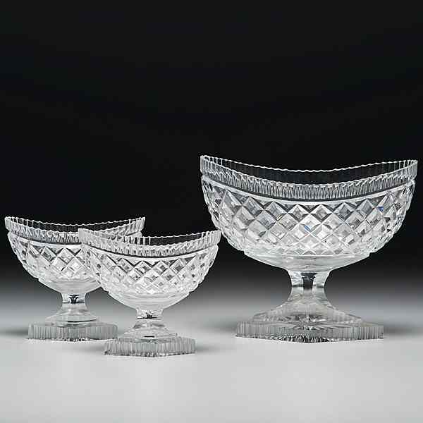 Appraisal: American Cut Glass Compotes American th century A group of