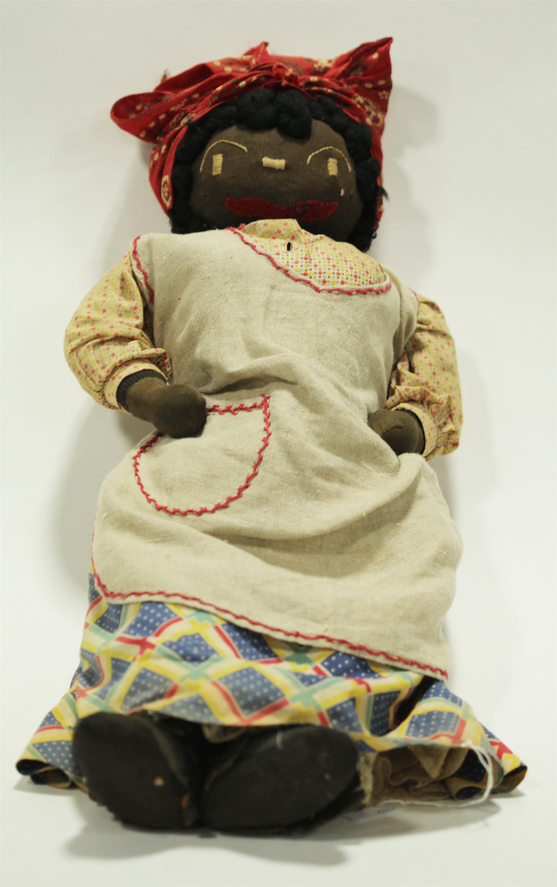 Appraisal: LARGE AUNT JEMIMA-STYLE DOLL American early th century Nice sock