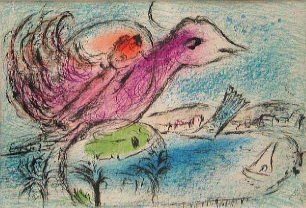 Appraisal: Marc Chagall Russian French - The Bay M Color lithograph