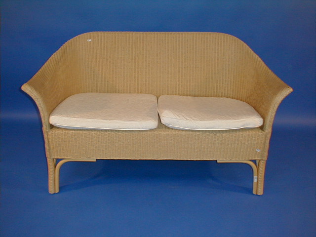 Appraisal: A Lloyd Loom type two seater sofa