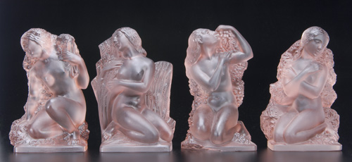 Appraisal: R LALIQUE Statuettes of the four seasons Printemps Ete Automne