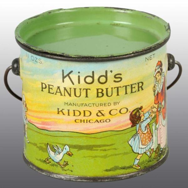 Appraisal: Kidd's Peanut Butter Pail Description Early tin litho oz pail