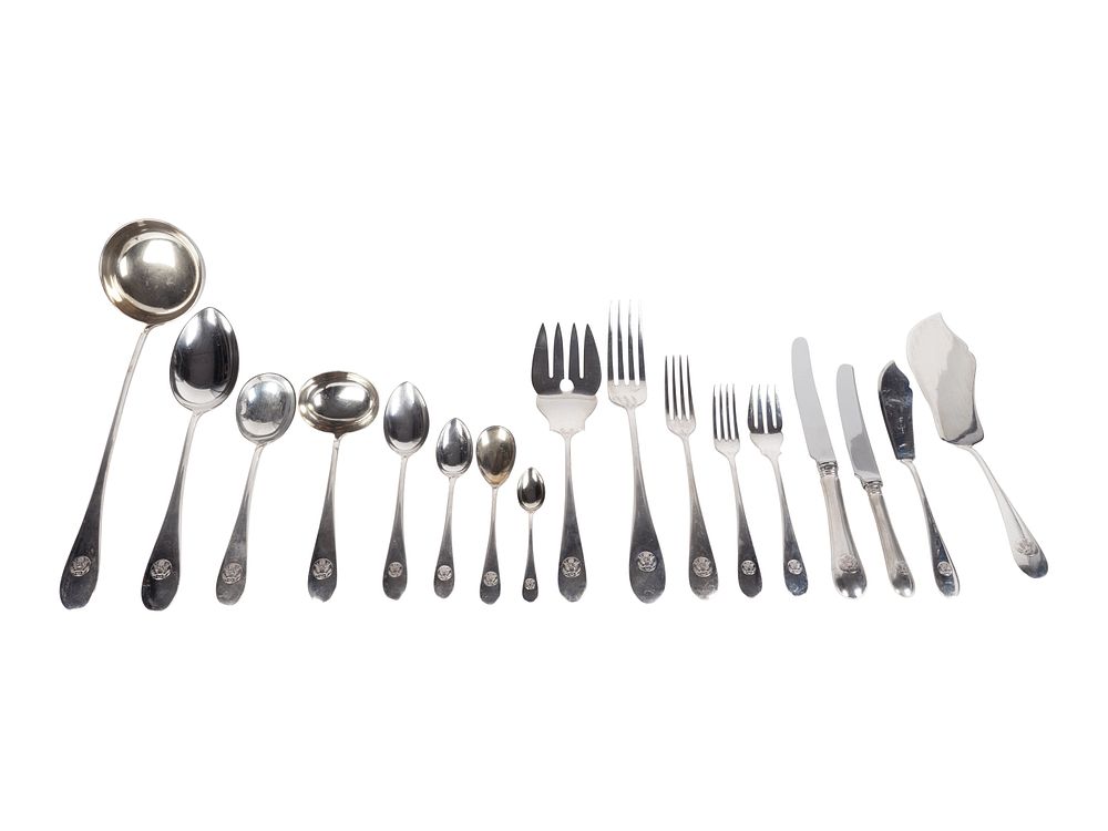 Appraisal: A -Piece BR Hemple Silver Flatware Service A -Piece BR