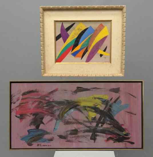 Appraisal: Lot two paintings signed ''G Loomer'' Gifford Loomer Ill b