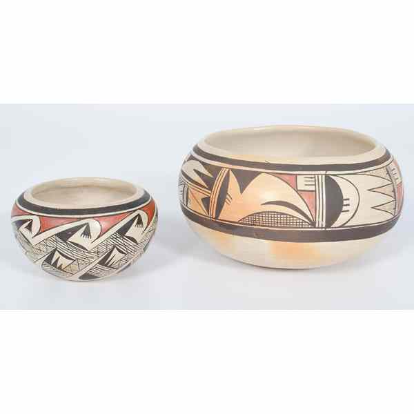 Appraisal: Marie Nampeyo and Nellie Nampeyo Hopi Bowls lot of including