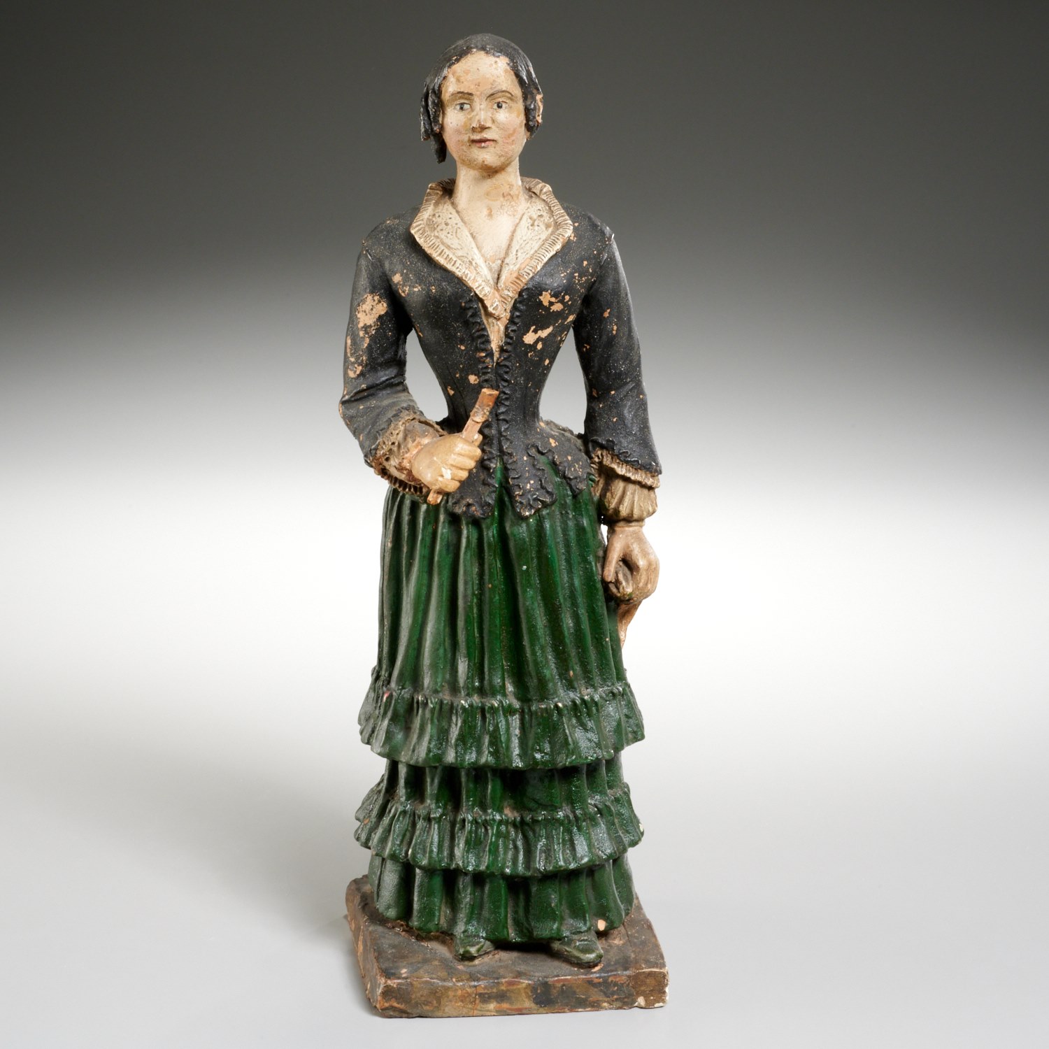 Appraisal: ITALIAN SCHOOL CERAMIC FIGURE OF A LADY C Italian School