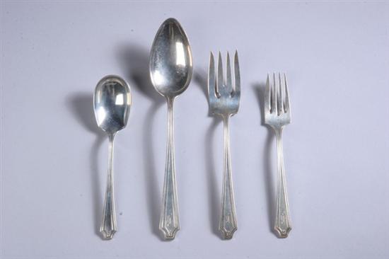 Appraisal: PIECES WHITING STERLING SILVER FLATWARE King Albert pattern Including five