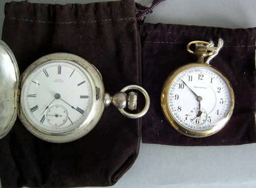 Appraisal: Burlington -jewel open face pocket watch together with a Waltham