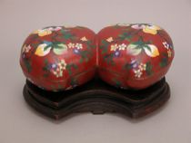 Appraisal: Chinese Cloisonn Lidded Container th Century Unusual design in the