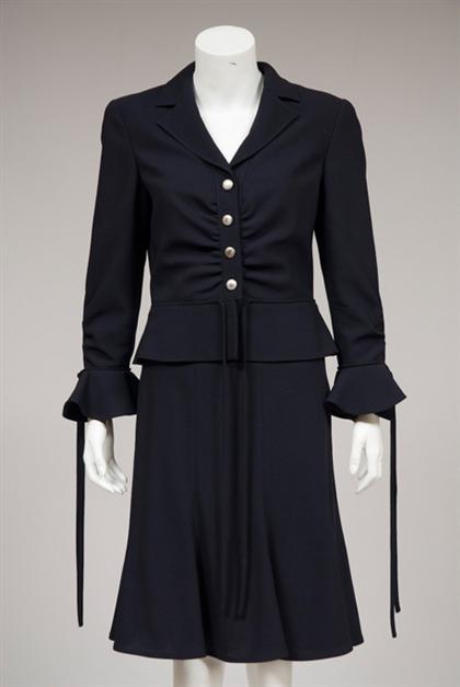 Appraisal: Three Valentino items Including a navy crepe skirt suit a