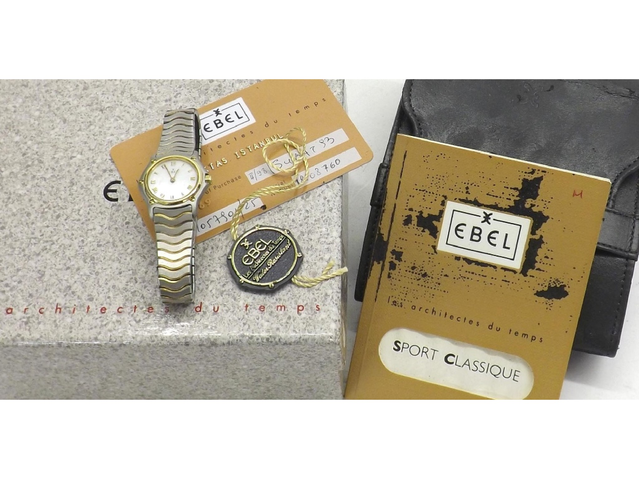 Appraisal: Ebel Sport Classique stainless steel and gold lady's bracelet watch